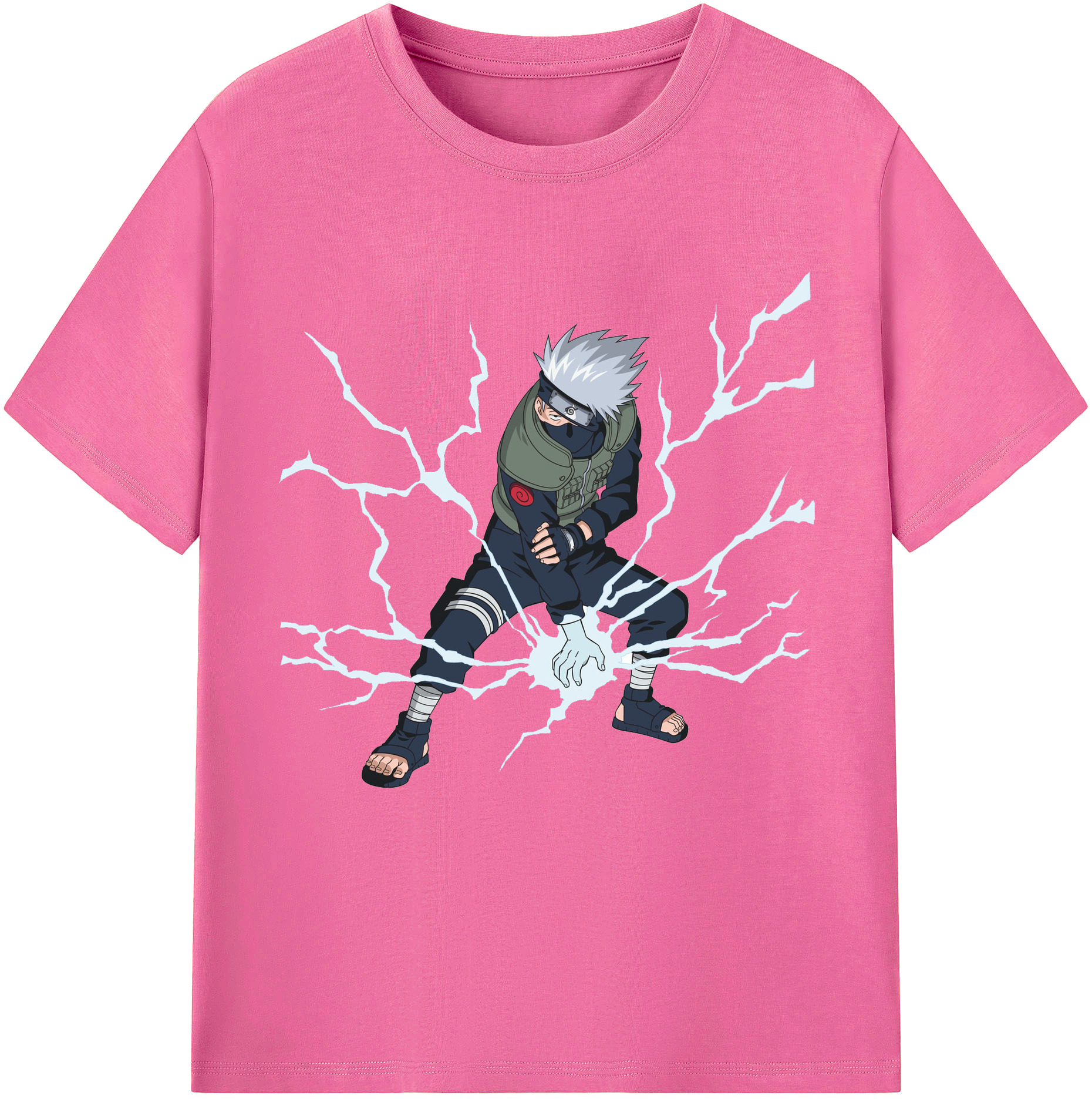（画像用） NARUTO -ナルト- はたけ カカシ Hatake Kakashi レディースカジュアルプリントTシャツ（綿100％）